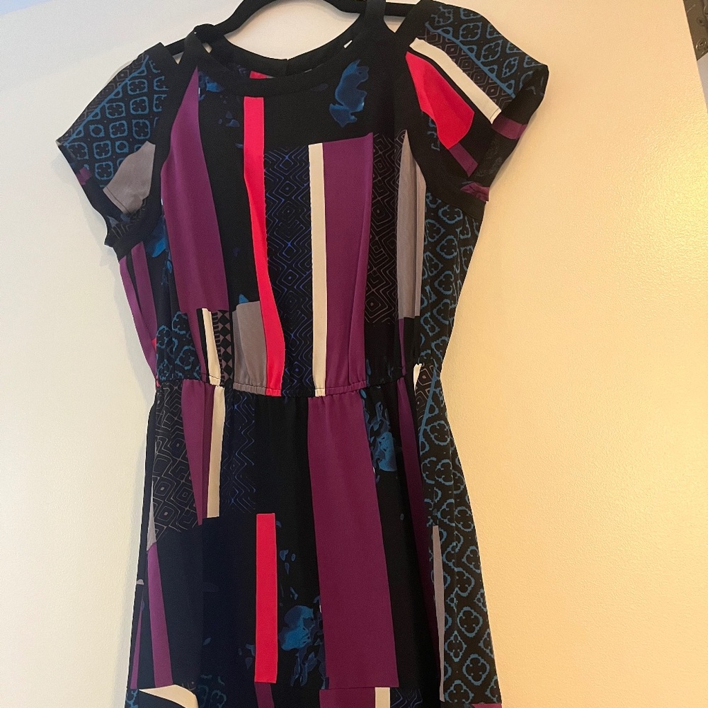 Twelfth Street By Cynthia Vincent - Silk Multi Color Dress Size Small